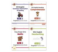 CGP KS1 Year 2 Workbook Bundle - Ages 6-7 (Grammar Punctuation and Spelling, Reading Comprehension, Handwriting, Maths)