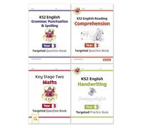 CGP KS2 Year 3 Workbook Bundle - Ages 7-8 (Grammar Punctuation and Spelling, Reading Comprehension, Handwriting, Maths)