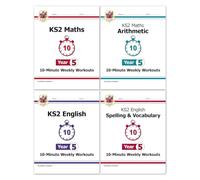 CGP KS2 Year 5 10-Minute Weekly Workout Bundle - Ages 9-10 (Maths, English, Arithmetic, Spelling and Vocabulary)