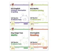 CGP KS2 Year 6 SAT Buster 10-Minute Tests Bundle - Ages 10-11 (English Grammar Punctuation and Spelling, English Reading, Maths, Maths Problem Solving)