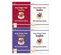 CGP KS2 Year 6 SATS Revision & Question Book Bundle - Ages 10-11 (Maths SATS Revison, Maths SATS Questions, English SATS Revision, English SATS Questions)