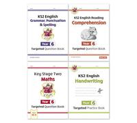 CGP KS2 Year 6 Workbook Bundle - Ages 10-11 (Grammar Punctuation and Spelling, Reading Comprehension, Handwriting, Maths)