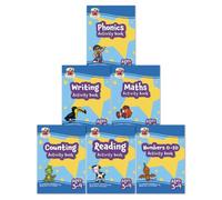 CGP Preschool Activity Book Bundle - Ages 3-4 (Phonics, Writing, Reading, Maths, Counting, Numbers 0-10)