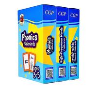 CGP Reception Activity Books and Cards for Ages 3-5 Collection 3 Books Set By CGP Books (Phonics Flashcards, High-Frequency Words Flashcards, Tricky Words Phonics Flashcards)