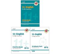CGP's unbeatable revision for 11+ English 3 Book Set (GL English Study Book, GL English Practice Book & GL English 10-Minute Tests)