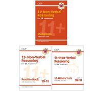 CGP's unbeatable revision for 11+ Non-Verbal Reasoning 3 Books set (11+ GL Non-Verbal Reasoning Study Book, Practice Book (Ages 10-11) & 10-minute Tests (Ages 10-11) Book 1)