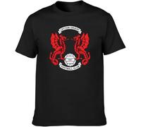 CGQKCNUK Men's Round Neck T-Shirt Leyton Orient Football Club Hand wash Recommended Black