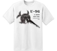 CGQKCNUK OO Das Boot Tshirt U-96 German U Boat Movie Submarine Ww2 War Laughing Sawfish White