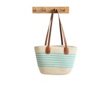 CGRSDSD Straw Bag Trendy Cotton Yarn Woven Bag Versatile Single Shoulder Beach Vacation Style Women's Tote(7)