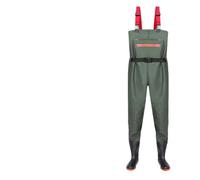 CGRSDSD Waders For Men Wader Half-Body Waterproof Clothes Rain Pant Belt Rain Boots Leather Fork Pants Catch Fish Full Body One-Piece(Green2,43)