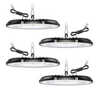 CGSGDK 4 Pack 100W UFO LED Workshop Lamp 15000LM, 6000K Cold UFO LED High Bay Light, IP65 Waterproof Industrial Lamp for Factories, Garage, Warehouse, Factory