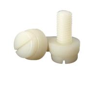 Cgshop-Socket Cap Screws M3 M4 M5 M6 M8 White Nylon Plastic Knurl Head Thumbscrew Hand Tighten Thumb Bolt Screws, 10pcs, Fasten to prevent loosening(25mm,M8)