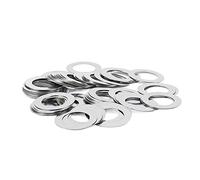 Cgshop-Washers 304 Stainless Steel Ultra Thin Flat Washer M3 M4 M5 M6 M8 M10 M12 Ultrathin Shim Plain Gasket 0.1/0.2/0.3mm, 50pcs/lot, Durable easy to install(T 0.3mm 50pcs,M10x14)