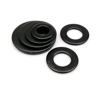 Cgshop-Washers M1.6 M2 M2.5 M3 M3.5 M4 M5 M6 M8 M10 M12 GB97 DIN125 Black 304 A2 Stainless Steel Flat Washer, Durable easy to install(M1.6 100pcs)