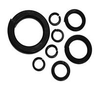 Cgshop-Washers M1.6M2 M2.5 M3 M4 M5M6M8M10M12 M14 M16 M20 M24 Black Grade 8.8 steel Spring Split Lock Elastic Gasket, Durable easy to install(50pcs M1.6)