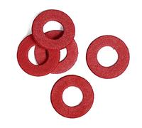 Cgshop-Washers M2 M2.5 M3 M3.5 M4 Red Steel Paper Insulating Flat Washer Insulation Gasket Pad Ring Spacer, 100/200 Pcs ， Durable easy to install(200pcs M4x9mm,Thick 0.5mm)