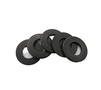 Cgshop-Washers M2 M2.5 M3 M4 M5 M6 M8 M10 M12 Carbon Steel Flat Machine Washer Plain Black Washer, Durable easy to install(M5(100PCS))