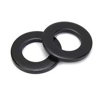 Cgshop-Washers M2 M2.5 M3 M4 M5 M6 M8 M10 M12 M14 M16 M20 M22 M24 Black Grade 8.8 Carbon Steel Flat Washer, Durable easy to install(25pcs M10)