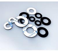 Cgshop-Washers M2 M2.5 M3 M4 M5 M6 M8 M10 M12 PVC Thin Plastic Clear Washer Shock-proof And Leak-proof Gasket Insulation Screw, Durable easy to install(Transparent,M3x6x1mm (100pcs))
