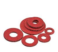 Cgshop-Washers M2 M2.5 M3 M4 M5 M6 M8 M10 M14 M20 Red Paper Red Steel Flat Steel Fiber Sealing Insulation Gasket, Durable easy to install(M4x12x0.5 (200pcs))