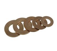 Cgshop-Washers M2 M2.5 M3 M4 M5 M6 M8 M10 - M20 Brass Solid Flat Washer, Durable easy to install(M18x34x3mm-2pcs)