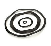 Cgshop-Washers M3 M4 M5 M6 M8 M10 M12 M14 M16 M19 M21-M118 Black Steel 65MN Three Wave Washers Spring Washer, Durable easy to install(M50x60x0.5)