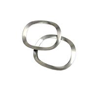 Cgshop-Washers M3 M4 M5 M6 M8 M10 M12 M16 M19 M21 M25 304 Stainless Steel Three Wave Crest Type Spring Washer Gasket For Bearing Shafts，50pcs， Durable easy to install(M12x18x0.3mm)
