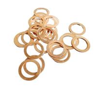 Cgshop-Washers M30 Seal Gasket Inner Diameter 30mm Sealing Ring Thin Sheet T3 Red Copper Washer, Durable easy to install(30x40x3,10Pcs)