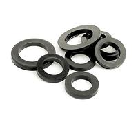 Cgshop-Washers M8 M10 M15 Home Improvement Black Rubber Insulation Sealing Ring Rubber Flat Washer Gasket, Durable easy to install(8x16,10PCS)