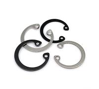 Cgshop-Washers M8 To M30 304 Stainless Steel Black Steel Shaft Hole Retaining Snap Ring Washer Bearing C Type Inside Internal Circlip, 10/25/50X, Durable easy to install(304 stainless steel,M20 25pcs)