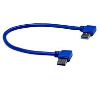 CGTime 30cm USB 3.0 A male 90 degree right angle to male left angled extension Cable