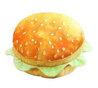 CGTQROVR 2-in-1 Cheeseburger Pillow That Opens 16 Inch Cute 3D Simulation Hamburger Plush Pillow Funny Food Stuffed Burger Cushion with Zipper for Office Home Decor Girl