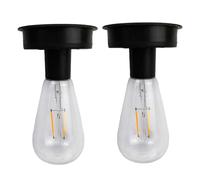 CGTQROVR 2Pcs Solar Light Bulbs for Outside, 3.4 Inch Waterproof Solar Powered Light Bulb, Warm White for Yard, Garden