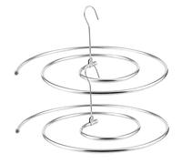 CGTQROVR 2Pcs Spiral Hanger 18Inch Round Spiral Shaped Drying Rack Stainless Steel Clothes Drying Rack Rotatable Space Saving Quilt Blanket Hanger for Home