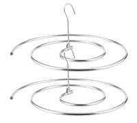 CGTQROVR 2Pcs Spiral Hanger 18Inch Round Spiral Shaped Drying Rack Stainless Steel Clothes Drying Rack Rotatable Space Saving Quilt Blanket Hanger for Home