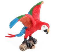 CGTQROVR Bird Figurines Plastic Realistic Bird Statue with Parrot Flying and Trunk Base Educational Toy Figures Playsets for Kids Home Home Accessory