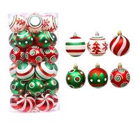 CGTQROVR Christmas Decorations 30pcs 2.36 inch Shatterproof Plastic Christmas Tree Decorations Hanging Colourful Balls for for Holiday Wedding Party Decoration