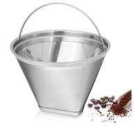 CGTQROVR Cone Coffee Filters Stainless Steel Reusable Coffee Filters with Handle Replacement Easy Wash Machine Accessories