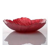 CGTQROVR Glass Fruit Bowl, Flower-Shaped Decorative Glass Bowl, Large Capacity Crystal, Non-Slip Candy Dish for Fruit Dessert Cake Candy Snack