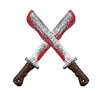 CGTQROVR Halloween Decoration Knife Prop 2 Pack Realistic Bloody Design for Halloween Use