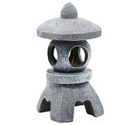 CGTQROVR Japanese Pagoda Statues Waterproof Solar Pagoda Lantern Decorative Japanese Stone Lantern for Garden Yard Lawn Balcony Patio Porch