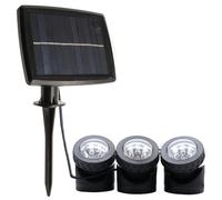 CGTQROVR Solar Pond Lights, 3 X 6led Waterproof Underwater Pond Lights with Solar Panel, Spotlight for Fish Tank Garden Pool Yard Landscape Outdoor