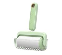 CGUOHU 12pcs Tearable Roll Paper Sticky Roller Brush Plush Razor Replaceable Core Cleaning Tool Pet Hair Removal Carpet For Home(Green)