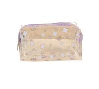 CGUOHU 3pcs Clear Pencil Case Four Leaf Clover, Waterproof Organizer Pouch for Pen(Purple)