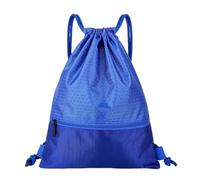 CGUOHU Basketball Bag Basketball Bag Outdoor Sports Drawstring Pocket Race Helmet Storage Waterproof Oxford Fitness Backpack Folding Unisex Gym(Blue,45x35cm)