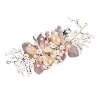 CGUOHU Bridal Headdress 2pcs Flower Hair Jewelry Pearl Handmade Bridal Wedding Headband Women Hair Accessories Ornaments for Women