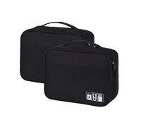 CGUOHU Cable Organiser Bag 2pcs Large Capacity and Multifunctional Digital Separated Travel Bag, Mobile Data Cable, Power Bank, USB Storage(Color 1)