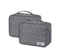 CGUOHU Cable Organiser Bag 2pcs Large Capacity and Multifunctional Digital Separated Travel Bag, Mobile Data Cable, Power Bank, USB Storage(Color 3)