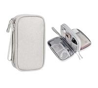 CGUOHU Cable Organiser Bag 2pcs Travel Portable Digital Product Storage Bag USB Data Cable Organizer Headset Charging Treasure Box Bag(Light Gray)