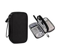 CGUOHU Cable Organiser Bag 2pcs Travel Portable Digital Product Storage Bag USB Data Cable Organizer Headset Charging Treasure Box(Black)